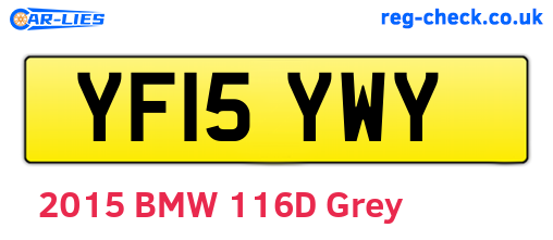 YF15YWY are the vehicle registration plates.
