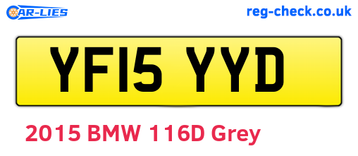 YF15YYD are the vehicle registration plates.