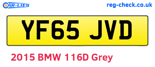 YF65JVD are the vehicle registration plates.
