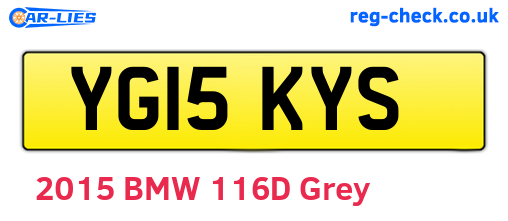 YG15KYS are the vehicle registration plates.