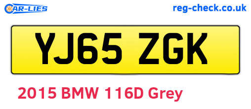 YJ65ZGK are the vehicle registration plates.