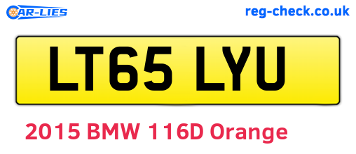 LT65LYU are the vehicle registration plates.