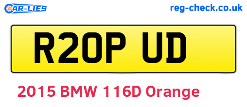 R20PUD are the vehicle registration plates.