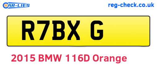 R7BXG are the vehicle registration plates.