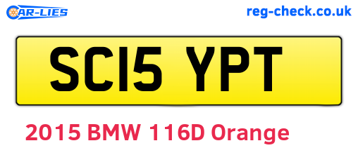 SC15YPT are the vehicle registration plates.
