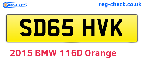 SD65HVK are the vehicle registration plates.