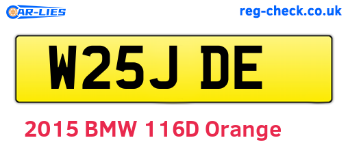 W25JDE are the vehicle registration plates.