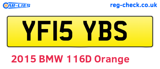 YF15YBS are the vehicle registration plates.