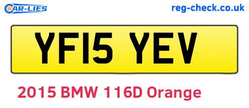 YF15YEV are the vehicle registration plates.