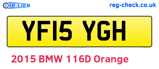 YF15YGH are the vehicle registration plates.