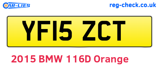 YF15ZCT are the vehicle registration plates.