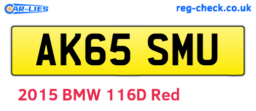 AK65SMU are the vehicle registration plates.