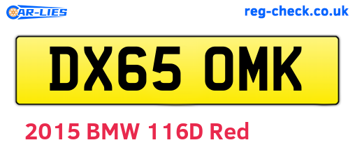 DX65OMK are the vehicle registration plates.