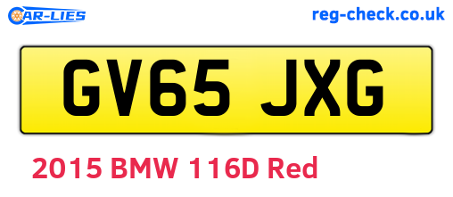 GV65JXG are the vehicle registration plates.