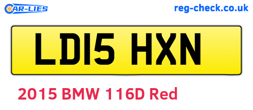LD15HXN are the vehicle registration plates.