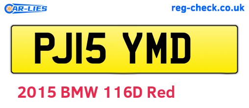 PJ15YMD are the vehicle registration plates.