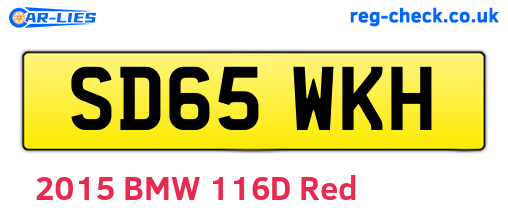 SD65WKH are the vehicle registration plates.