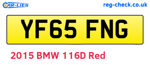 YF65FNG are the vehicle registration plates.