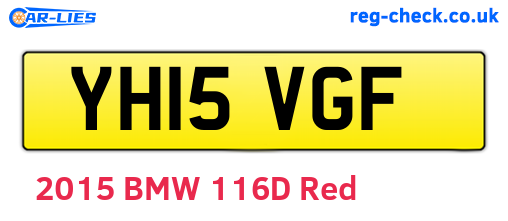 YH15VGF are the vehicle registration plates.