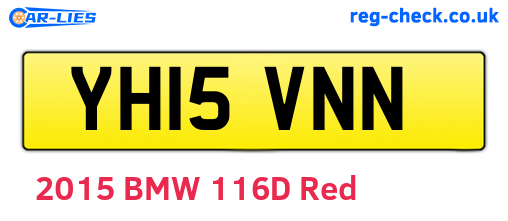 YH15VNN are the vehicle registration plates.