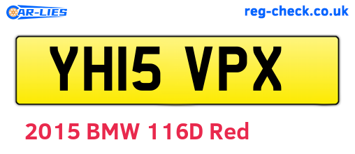 YH15VPX are the vehicle registration plates.