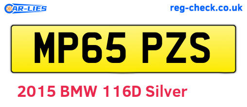 MP65PZS are the vehicle registration plates.