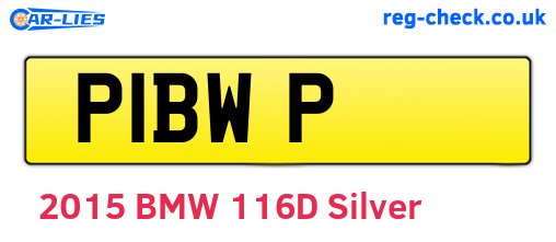 P1BWP are the vehicle registration plates.