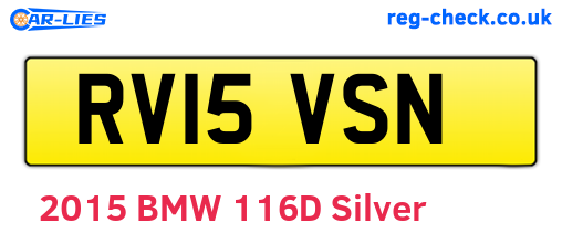 RV15VSN are the vehicle registration plates.