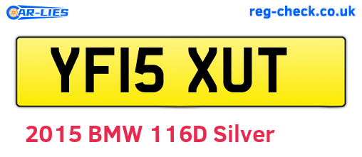 YF15XUT are the vehicle registration plates.