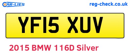 YF15XUV are the vehicle registration plates.