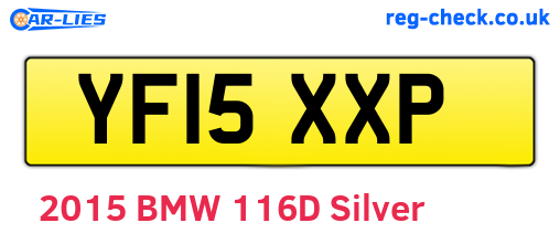 YF15XXP are the vehicle registration plates.