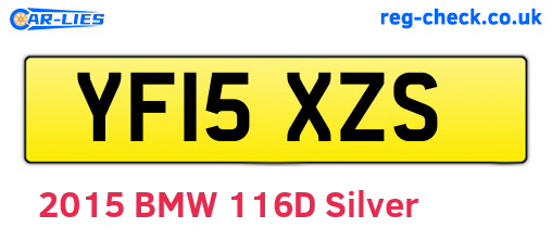 YF15XZS are the vehicle registration plates.