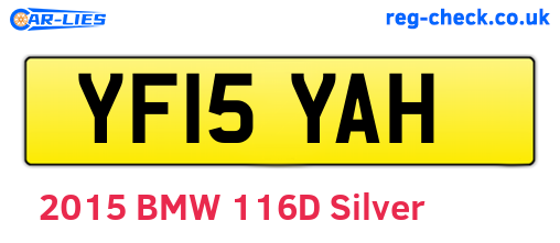 YF15YAH are the vehicle registration plates.