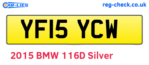 YF15YCW are the vehicle registration plates.