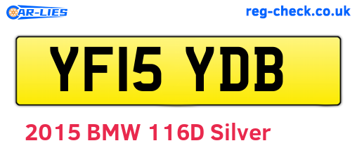 YF15YDB are the vehicle registration plates.