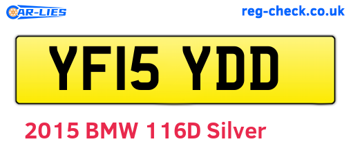 YF15YDD are the vehicle registration plates.