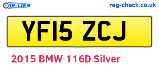 YF15ZCJ are the vehicle registration plates.