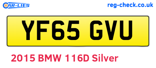 YF65GVU are the vehicle registration plates.