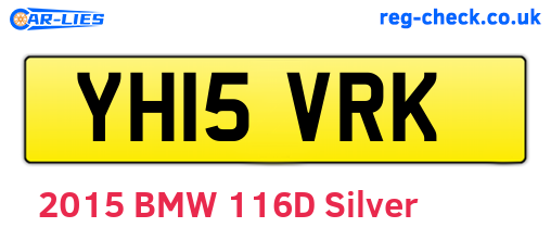 YH15VRK are the vehicle registration plates.