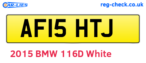 AF15HTJ are the vehicle registration plates.