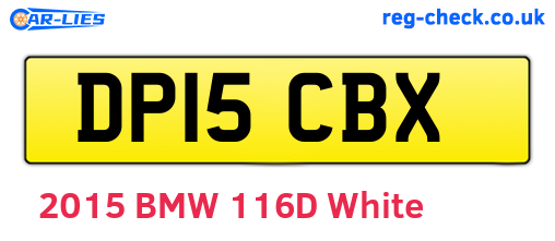 DP15CBX are the vehicle registration plates.