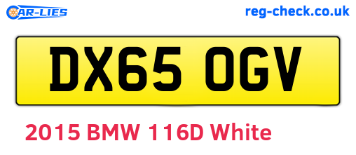 DX65OGV are the vehicle registration plates.