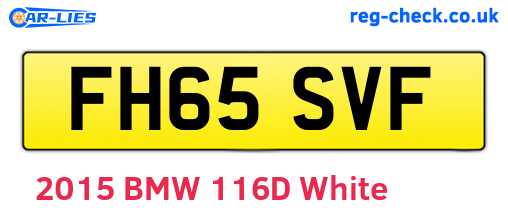 FH65SVF are the vehicle registration plates.
