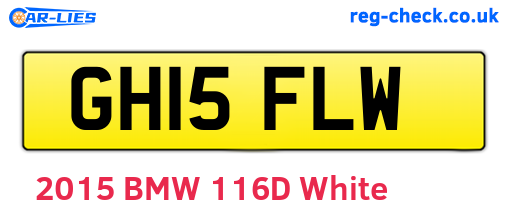 GH15FLW are the vehicle registration plates.