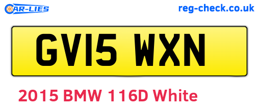 GV15WXN are the vehicle registration plates.