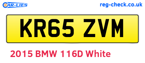 KR65ZVM are the vehicle registration plates.