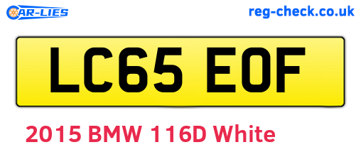 LC65EOF are the vehicle registration plates.