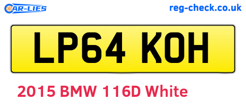 LP64KOH are the vehicle registration plates.
