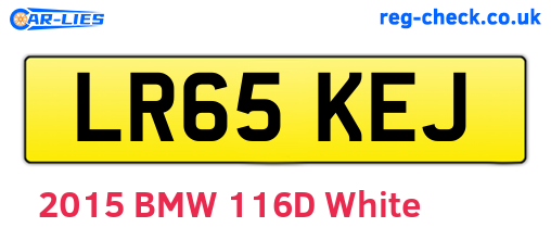 LR65KEJ are the vehicle registration plates.