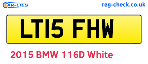 LT15FHW are the vehicle registration plates.